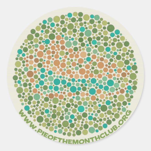 Adesivo Redondo Ishihara Test for Pie Stickers (Frente)