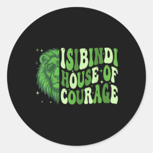 Adesivo Redondo Isibindi House Of Courage Green Lion Team Spirit T