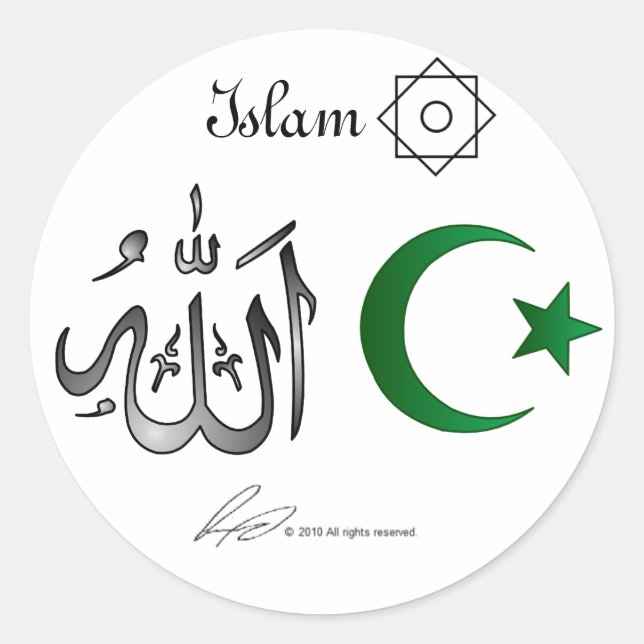 Adesivo Redondo Islam Stickers (Frente)