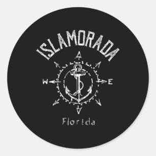 Adesivo Redondo Islamorada Florida Souvenir
