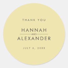 Adesivo Redondo Island Citrus Yellow Wedding Favor Stickers