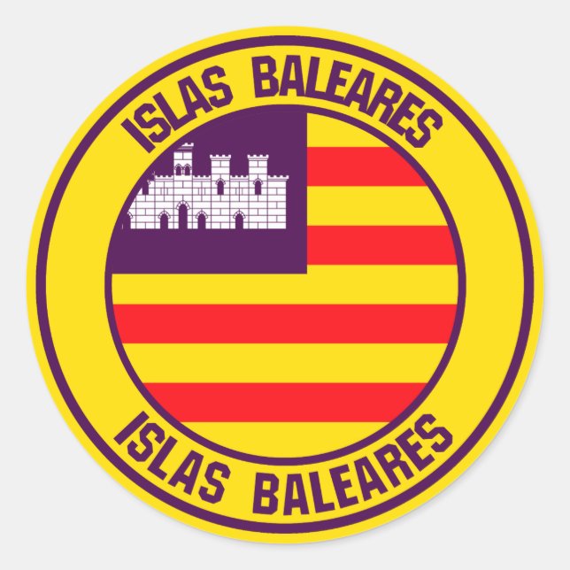 Adesivo Redondo Islas Baleares Round Emblem (Frente)