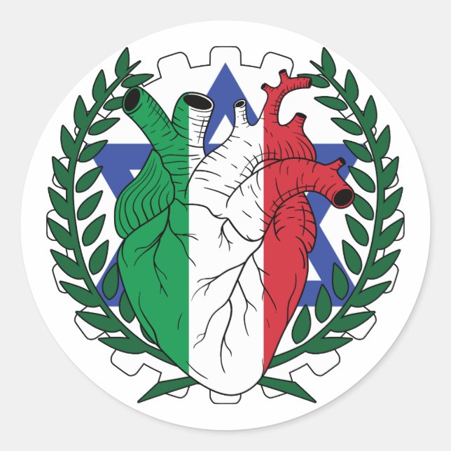 Adesivo Redondo Israel Israel, Santo Josephs Day Itália (Frente)