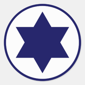 Adesivo Redondo Israel Star de David