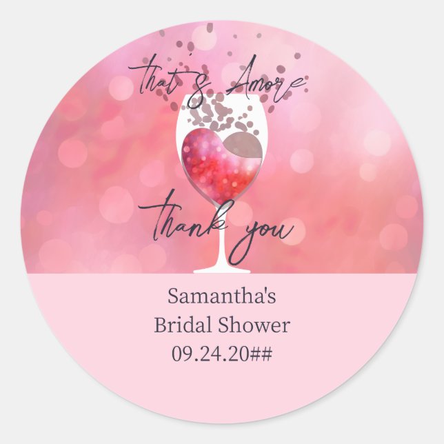 Adesivo Redondo Isso é Amor: Vinho Italiano Antes dos Votos - Chá  (Frente)