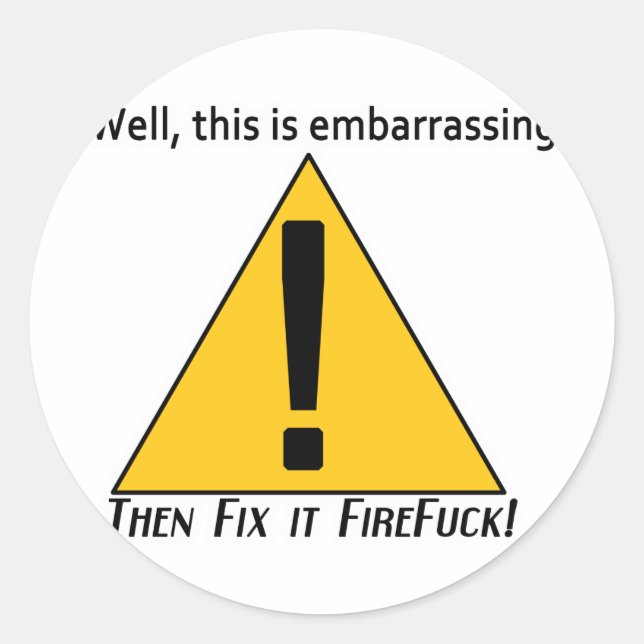 Adesivo Redondo Isso é embaraçoso (Frente)