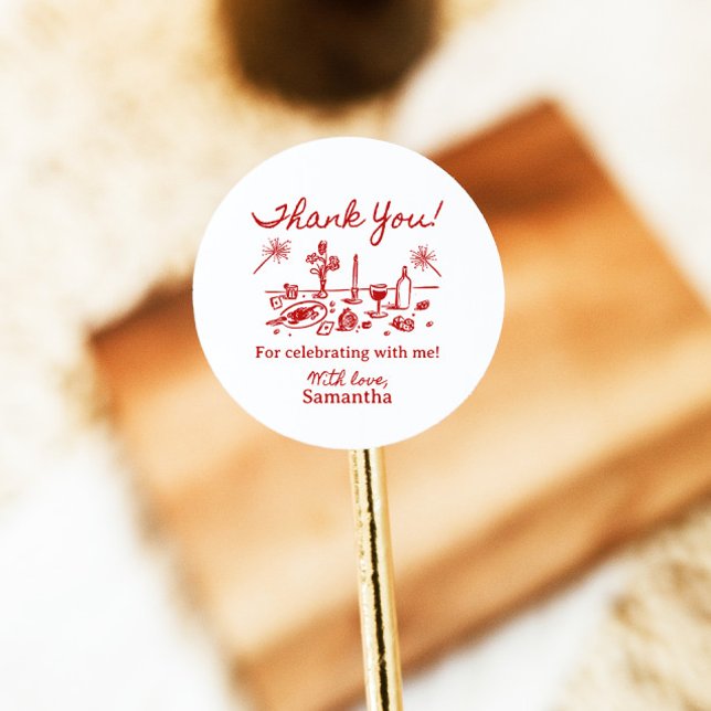 Adesivo Redondo Isso é mais ilustrado, obrigado (Criador carregado)