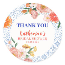 Isso é um chá de noiva mediterrâneo cítrico de amo