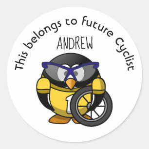 Adesivo Redondo Isso pertence ao futuro Ciclista