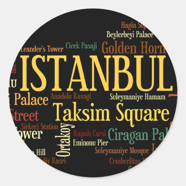 Adesivo Redondo ISTANBUL Sticker (Frente)