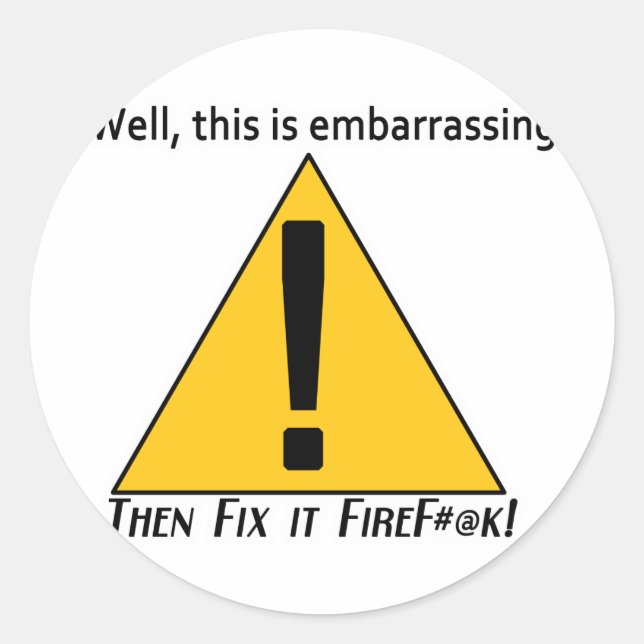 Adesivo Redondo Isto é embaraçoso 2 (Frente)