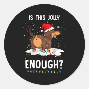Adesivo Redondo Isto É Jolly Suficiente Feliz Dachshund 2021?