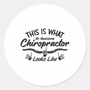 Adesivo Redondo Isto É O Que É Uma Espinha De Chiro Chiropractor I
