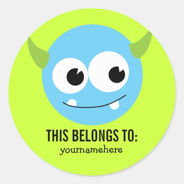 ADESIVO REDONDO ISTO PERTENCE A (Frente)