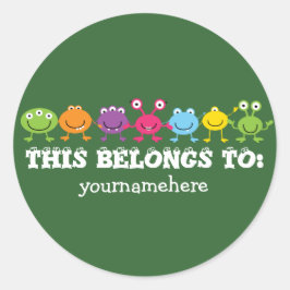 Adesivo Redondo ISTO PERTENCE A Alienígenas BONITAS