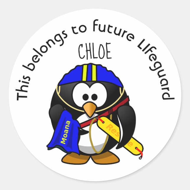 Adesivo Redondo Isto pertence ao futuro Salvador de Vida (Frente)