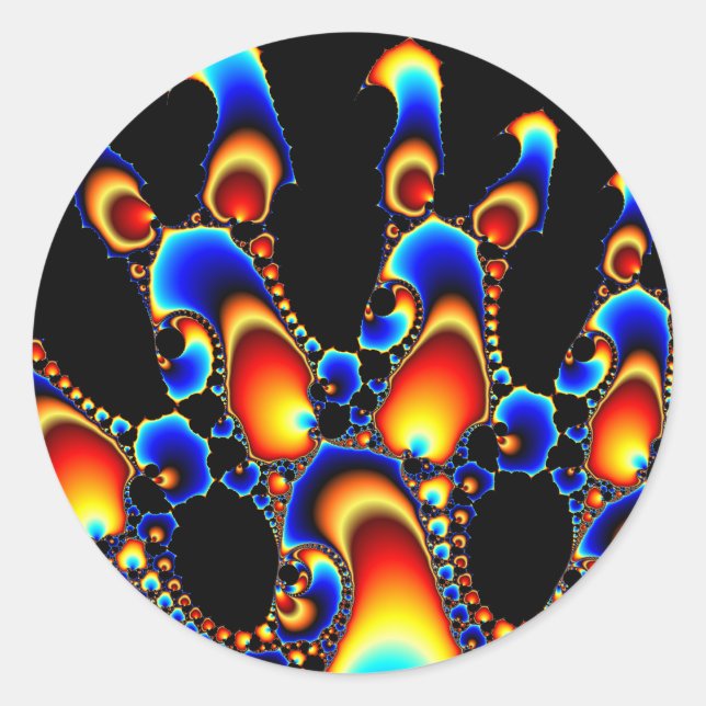 Adesivo Redondo It - Mandelbrot Fractal Art (Frente)