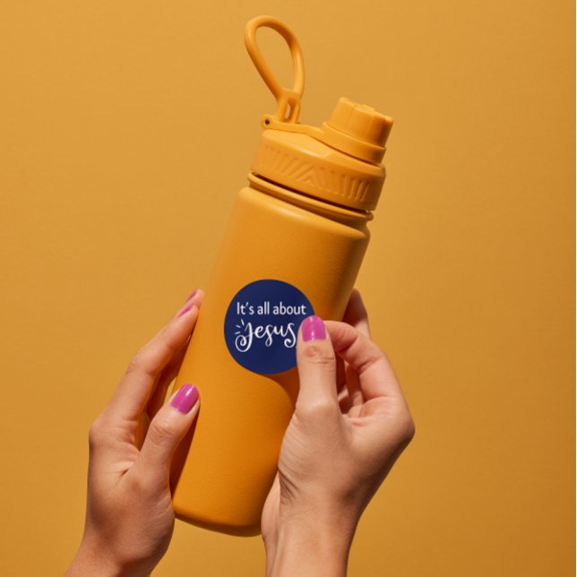 Adesivo Redondo It’s All About Jesus – Christmas Sticker #01 (Criador carregado)