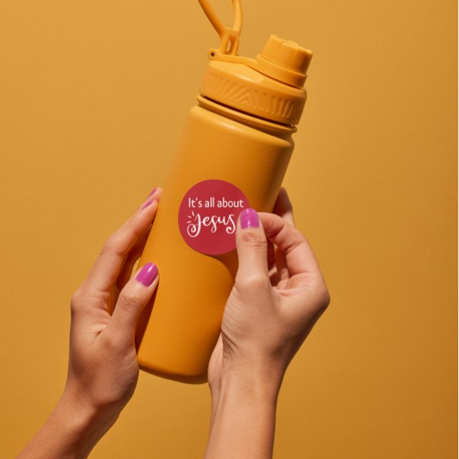 Adesivo Redondo It’s All About Jesus – Christmas Sticker #02  (Criador carregado)