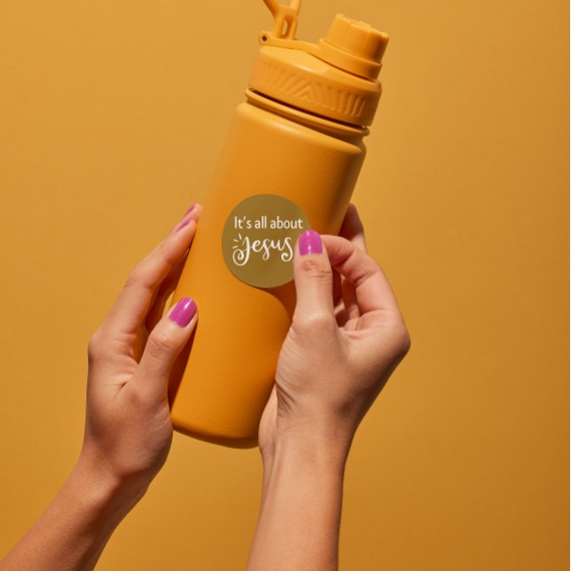 Adesivo Redondo It’s All About Jesus – Christmas Sticker #03 (Criador carregado)