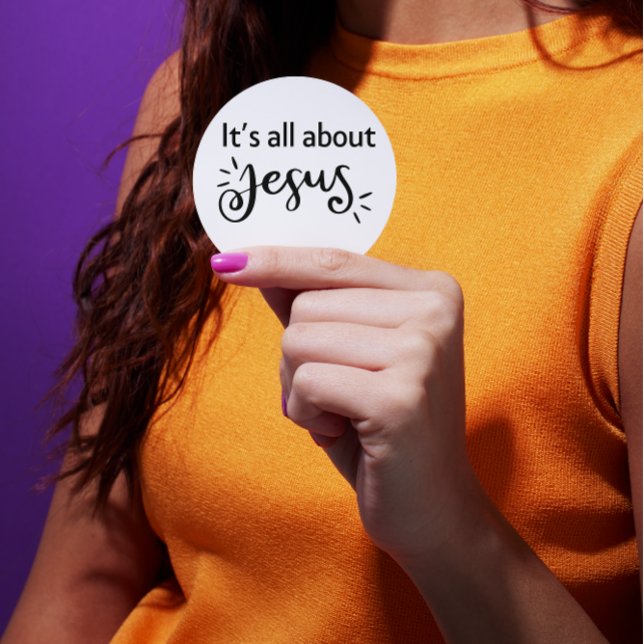 Adesivo Redondo It’s All About Jesus – Christmas Sticker #07 (Criador carregado)