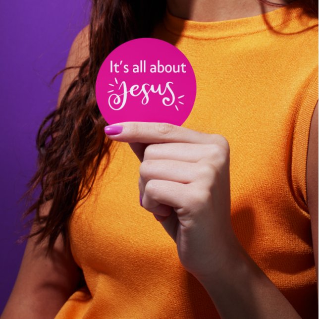 Adesivo Redondo It’s All About Jesus – Christmas Sticker #8 (Criador carregado)