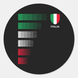 Adesivo Redondo Itália Bandeira da Itália Emblema - Orgulho Italia