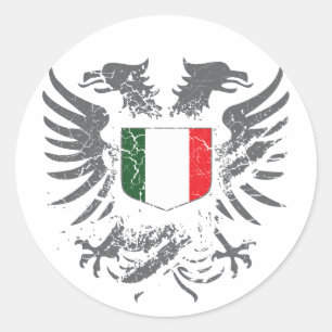 Adesivo Redondo Italia Grunged