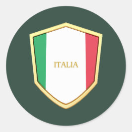 Adesivo Redondo Italia Shield Soccer Futebol Fan