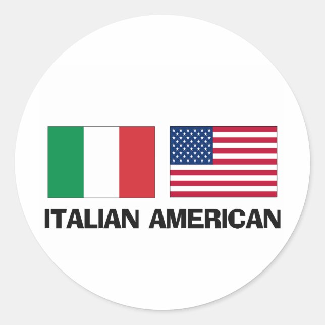 Adesivo Redondo Italiano americano (Frente)