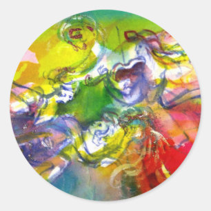 Adesivo Redondo ITALIANO CARNIVAL / Dança,Música,Teatro