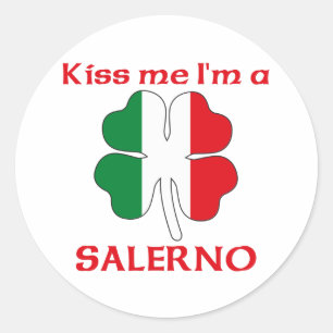 Adesivo Redondo Italianos personalizados beijam-me que eu sou