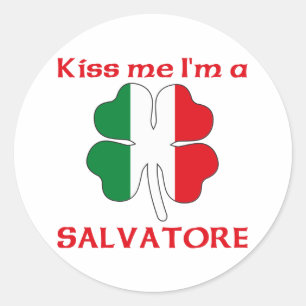 Adesivo Redondo Italianos personalizados beijam-me que eu sou