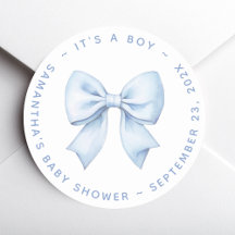 It's a Boy Blue Bow Baby Shower 