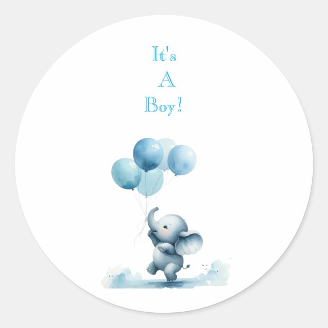 Adesivo Redondo It's A Boy! Sticker (Frente)