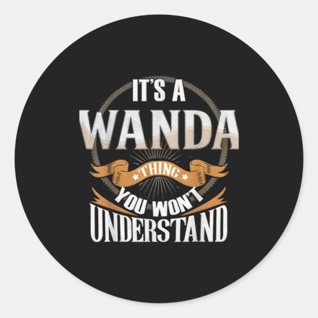 Adesivo Redondo It's A Wanda Thing You Wont Understand  (Frente)