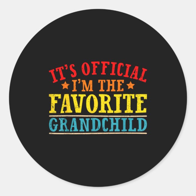 Adesivo Redondo It's I'm The Favorite Granhild Funny Family  (Frente)
