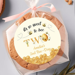 Adesivo Redondo It's So Sweet To Bee 2nd Birthday