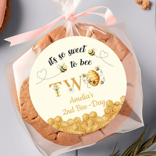 Adesivo Redondo It's So Sweet To Bee 2nd Birthday (Criador carregado)
