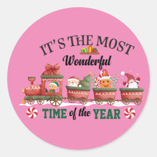 Adesivo Redondo It's The Most Wonderful Time Of The Year