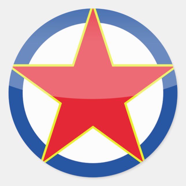 Adesivo Redondo Iugoslávia - retro (Frente)