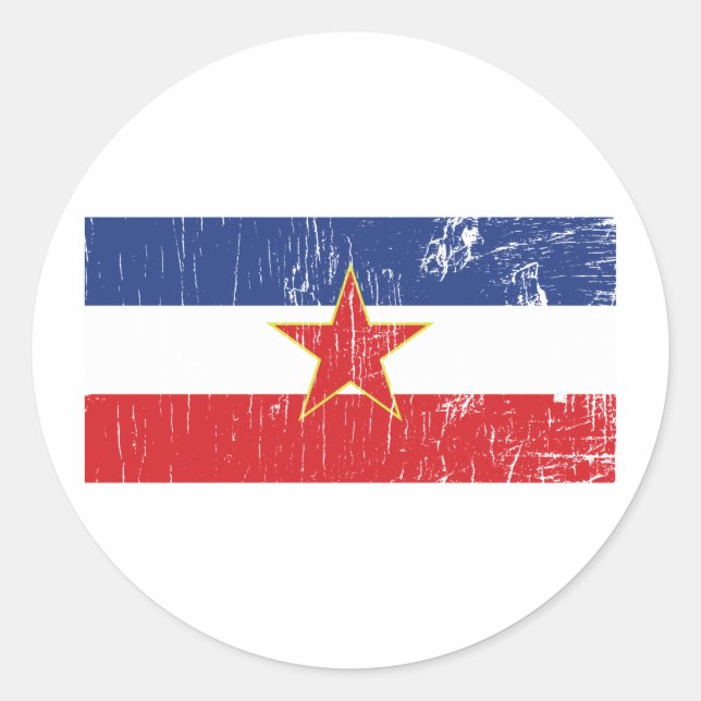 Adesivo Redondo Iugoslávia Sticker (Frente)