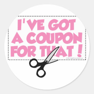 Adesivo Redondo I've obteve um vale para aquele