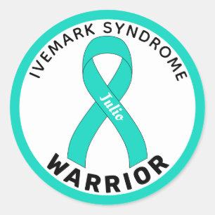 Adesivo Redondo Ivemark Síndrome do Guerreiro Ribbon Branco