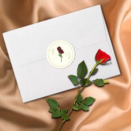 Adesivo Redondo Ivory Dourada Rosa Wedding