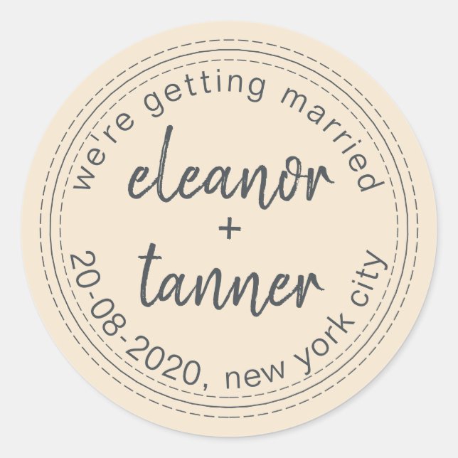 Adesivo Redondo Ivory Salve a data Envelope Seal (Frente)