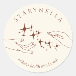 Adesivo Redondo Ivory Terracotta Terapia Energética Reiki