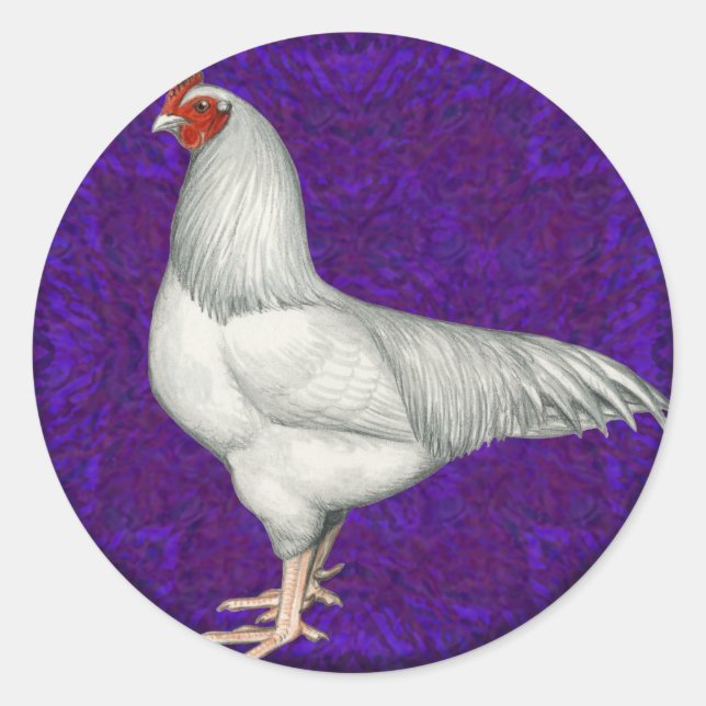 Adesivo Redondo Ixworth Rooster (Frente)