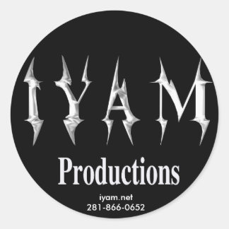 Adesivo Redondo IYAM Productions Sticker