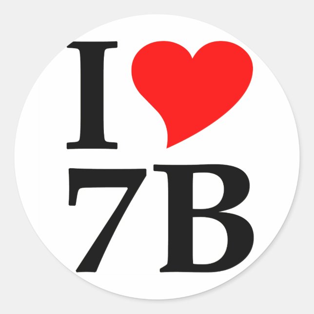 Adesivo Redondo J 7B love (Frente)